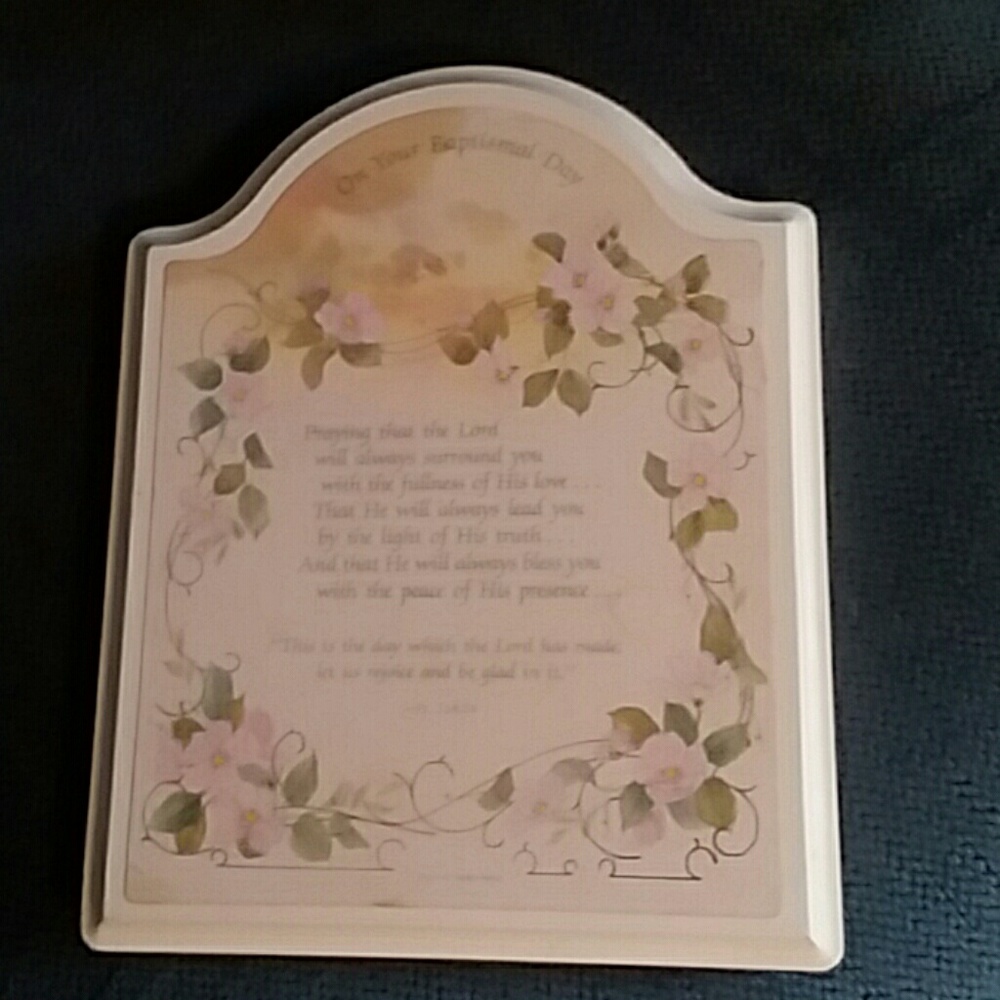 Baptismal day plaque